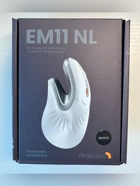 ProtoArc EM11 NL 2.4GHz Wireless Vertical Ergonomic Right-Handed Mouse White NIB